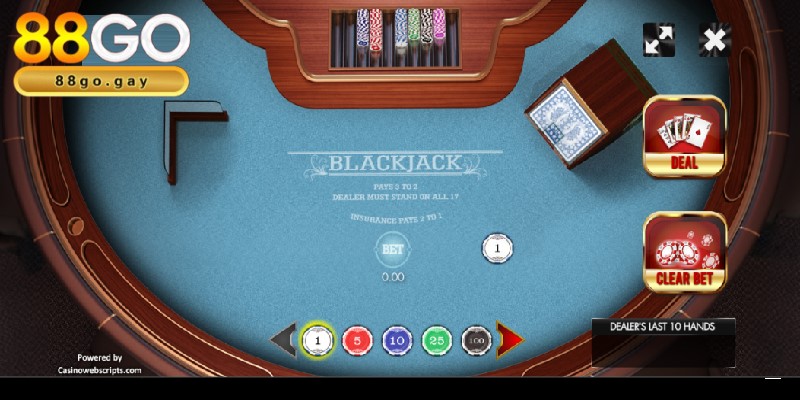 Blackjack 88GO - Trò chơi đánh bài chưa bao giờ hết HOT 5 Cần áp dụng kinh nghiệm để dễ dàng thắng game