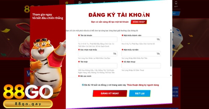 88GO 34 Đăng ký 88GO - Chơi game online thắng lớn